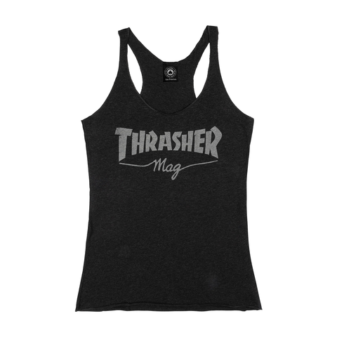 Thrasher Mag Logo Girls Tank Top Black