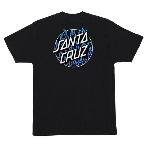 Santa Cruz X Thrasher Flame Dot T-Shirt Black