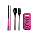 Preduce Portable Cutlery Set Pink 02