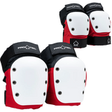 Pro-Tec Pads Street Knee/Elbow Pad Set Open Back Red/White/Black