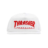 Thrasher Mag Logo Snapback Hat White/Red