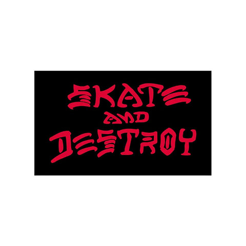 Thrasher Skate And Destroy Sticker Medium Black