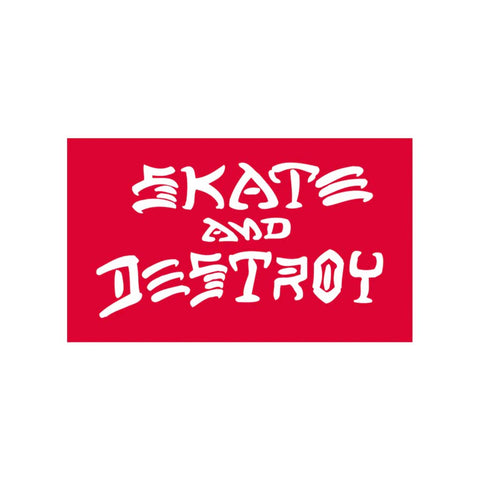 Thrasher Skate And Destroy Sticker Medium Red