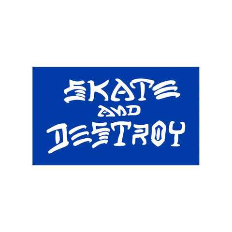 Thrasher Skate And Destroy Sticker Medium Blue
