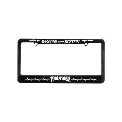Thrasher Barbed Wired License Plate