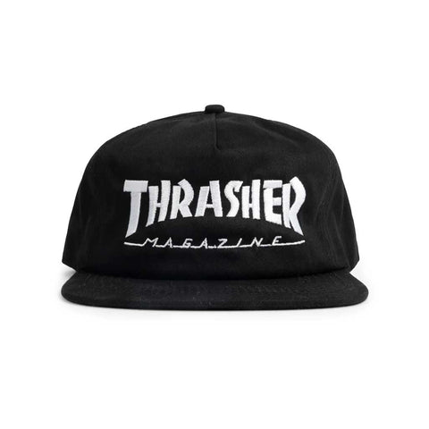 Thrasher Mag Logo Snapback Hat Black/White