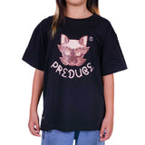 Preduce Kids Siamese Cat T-shirt Black