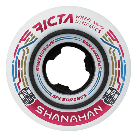 Ricta Shanahan Speedrings White Slim 101a Skateboard Wheels 52mm