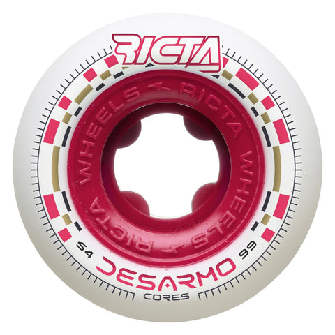 Ricta Desarmo Cores White Round 99a Skateboard Wheels 54mm