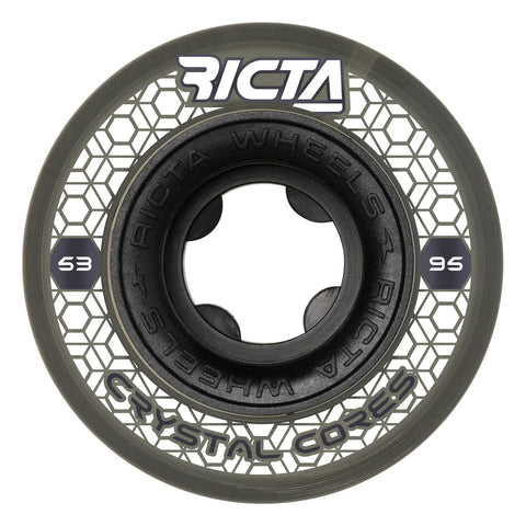 Ricta Crystal Cores Clear Wide 95a Skateboard Wheels 53mm