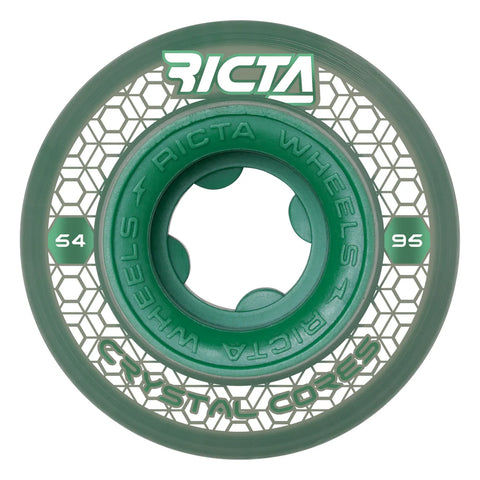 Ricta Crystal Cores Clear Wide 95a Skateboard Wheels 54mm