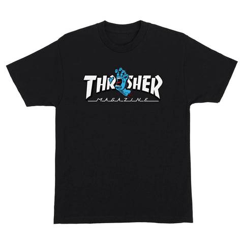 Santa Cruz X Thrasher Screaming Logo T-Shirt Black