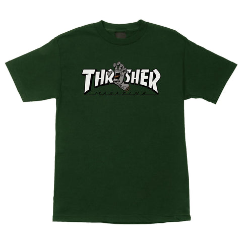 Santa Cruz X Thrasher Screaming Logo T-Shirt Forest