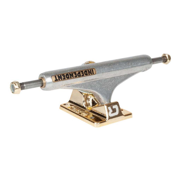 Independent 139 Stage 11 Carlos Ribeiro Silver Gold Mid Skateboard Trucks