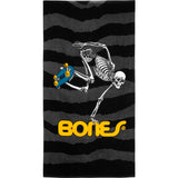 Powell Peralta Sk8Board Skeleton Beach Towel Black