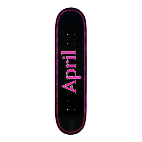 April OG Logo Pink Black Helix Skateboard Deck 8.0"