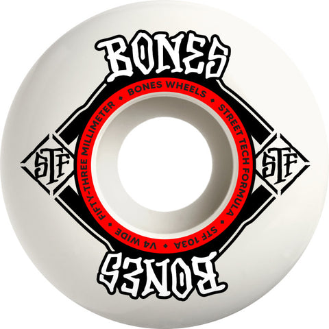 Bones STF V4 Wide 103A Skateboard Wheels 53mm