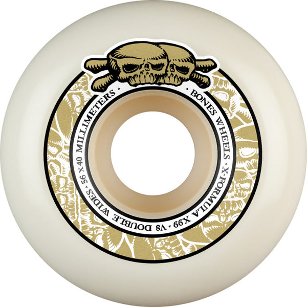Bones X-Formula Double Wide 99A V8 Skateboard Wheels 56mm x 40mm