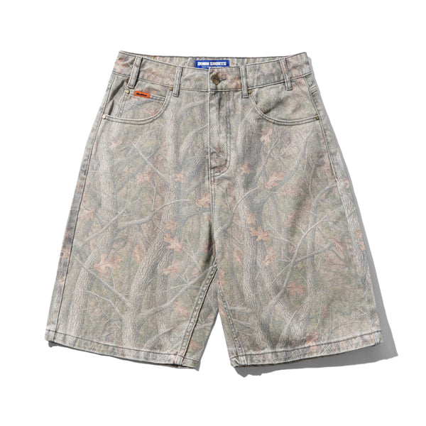 Butter Goods Baggy Denim Shorts Forest Camo