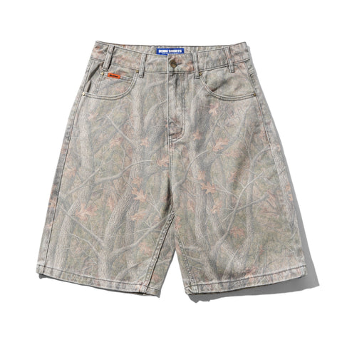 Butter Goods Baggy Denim Shorts Forest Camo