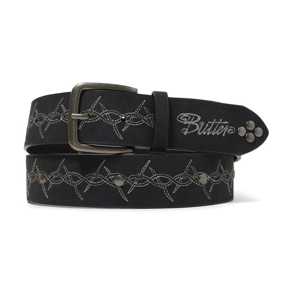Butter Goods Barbed Wire Studded Belt Black