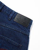 Butter Goods Drummer Baggy Denim Shorts Raw Dark Indigo