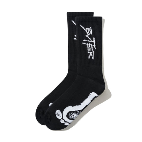 Butter Goods Footprints Socks Black