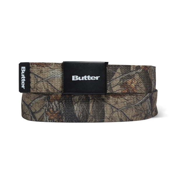Butter Goods Logo Woven Belt Forest Camo
