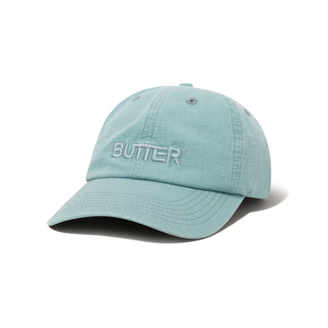 Butter Goods Ripstop Rounded Logo 6 Panel Cap Washed Ice