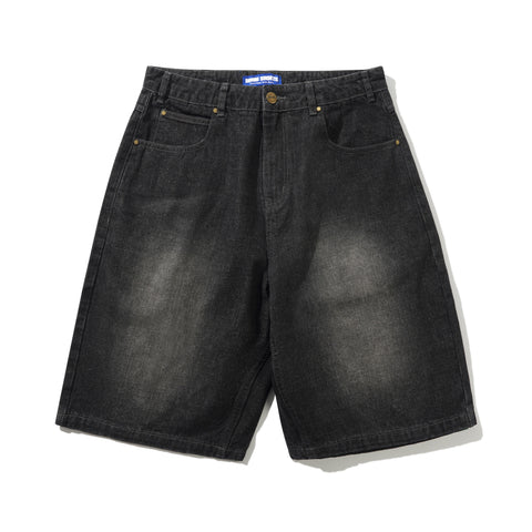 Butter Goods Scorpion Stitch Denim Shorts Slub Black