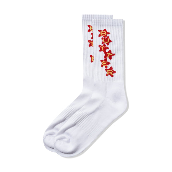 Butter Goods Star Socks White