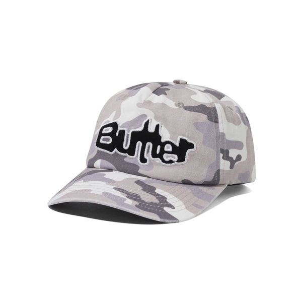 Butter Goods Stretch 5 Panel Cap Washed Snow Camo