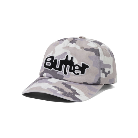 Butter Goods Stretch 5 Panel Cap Washed Snow Camo