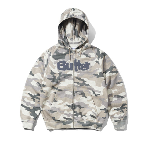 Butter Goods Stretch Zip-Thru Hood Snow Camo