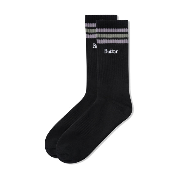 Butter Goods Stripe Socks Black