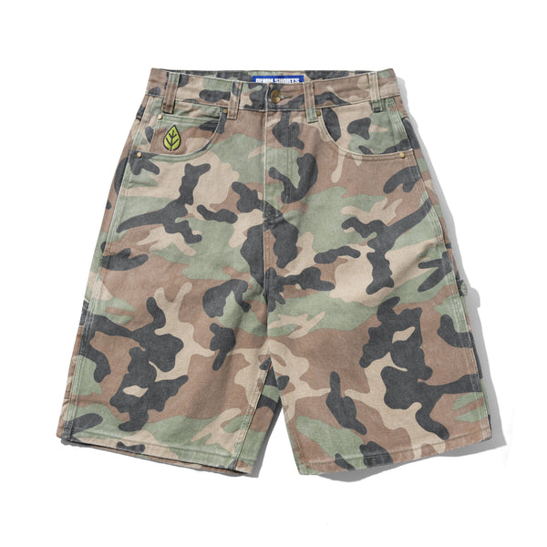 Butter Goods Weathergear Denim Shorts Woodland Camo