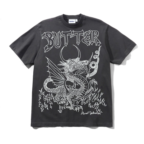 Butter Goods x Daniel Johnston Dragon T-Shirt Washed Black