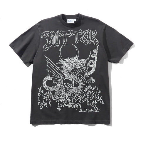 Butter Goods x Daniel Johnston Dragon T-Shirt Washed Black