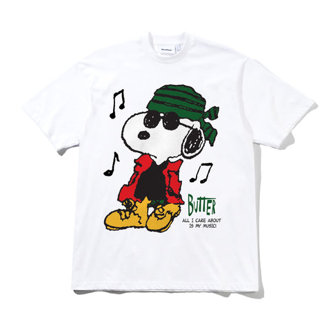 Butter Goods x Peanuts Music T-Shirt White