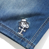 Butter Goods x Peanuts Spike Work Shorts Distressed Indigo