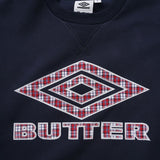 Butter Goods x UMBRO Diamond Applique Crewneck Navy