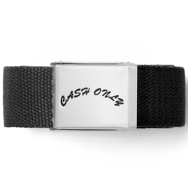 Cash Only Logo Web Belt Black