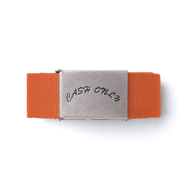Cash Only Logo Web Belt Orange