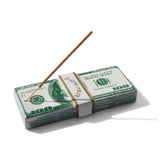 Cash Only Money Stack Incense Holder Green