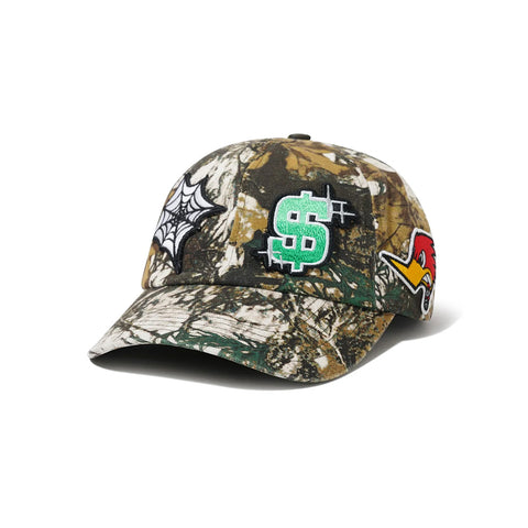 Cash Only Service 6 Panel Cap Foliage Camo