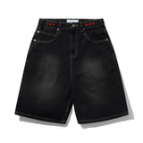Cash Only Stars Denim Shorts Washed Black