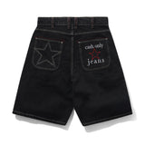 Cash Only Stars Denim Shorts Washed Black