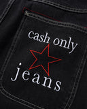 Cash Only Stars Denim Shorts Washed Black