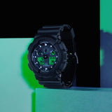 Casio G-Shock GA-100BEG-1ADR Analog Digital Black/Electro Green