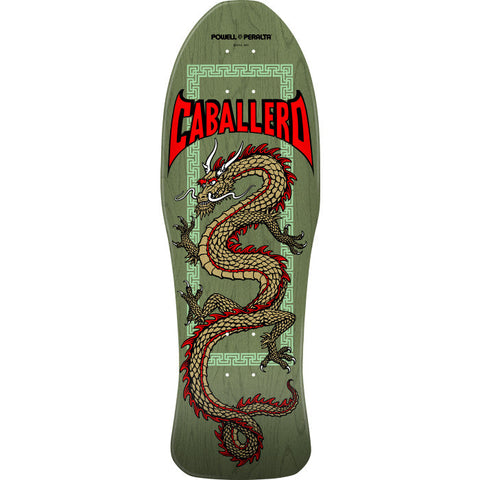 Powell Peralta Steve Caballero Chinese Dragon Sage Green Old School Deck 10" x 30"